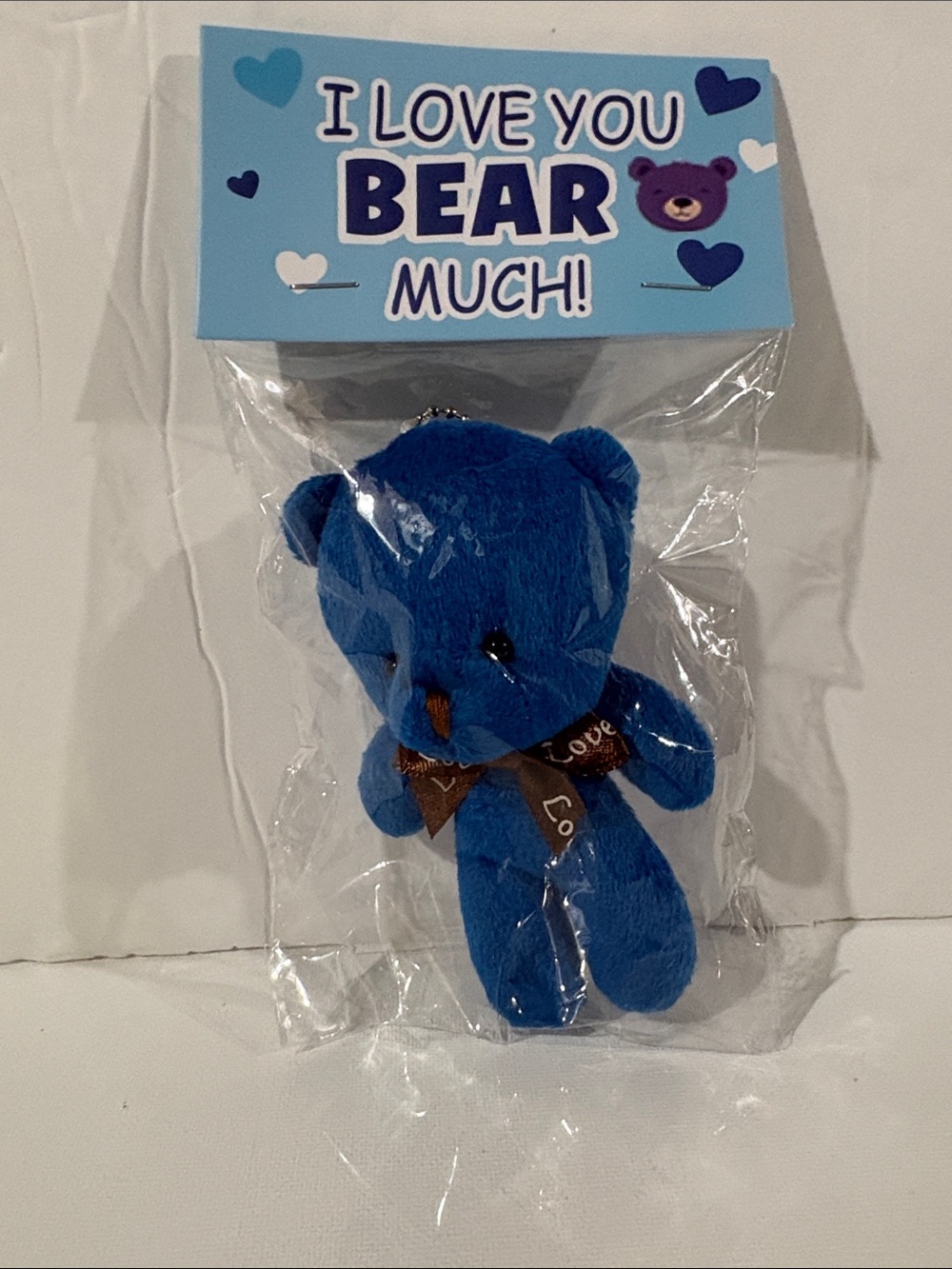 Blue Bear Keychain - I Love You Bear - Gifts